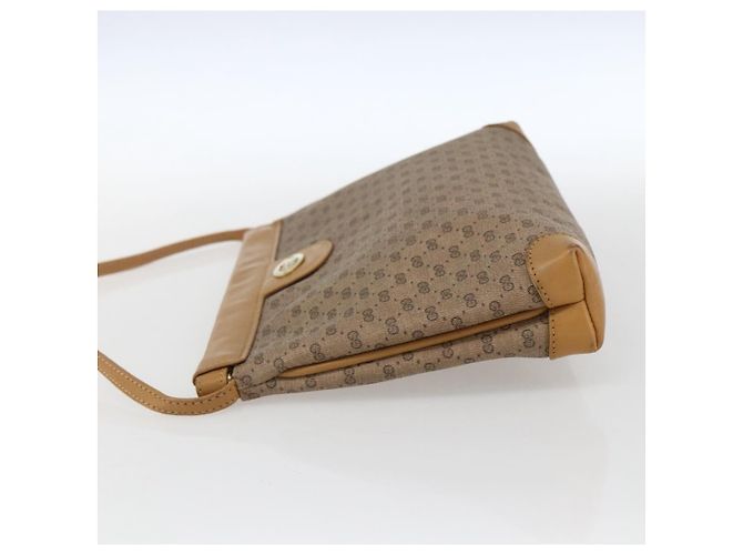 Gucci Borsa a spalla Micro GG Supreme in PVC Beige Oro Auth ti3673 D'oro - vista 4