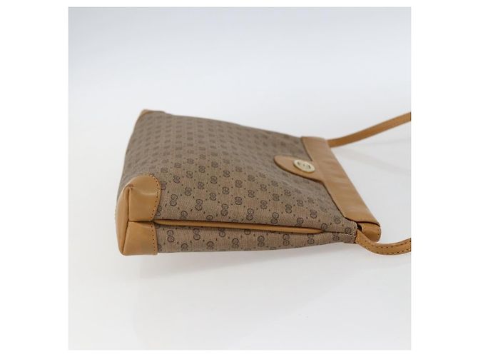 Gucci Borsa a spalla Micro GG Supreme in PVC Beige Oro Auth ti3673 D'oro - vista 5