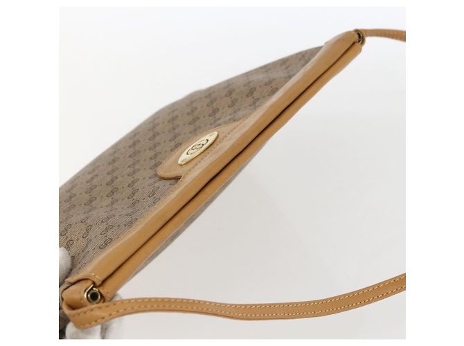 Gucci Borsa a spalla Micro GG Supreme in PVC Beige Oro Auth ti3673 D'oro - vista 6