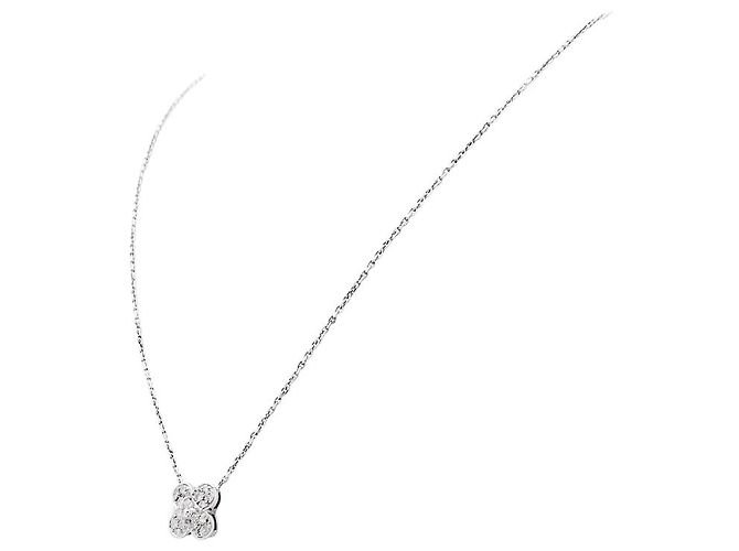 Collana Van Cleef & Arpels, "Trefle", oro bianco e diamanti. - view 2