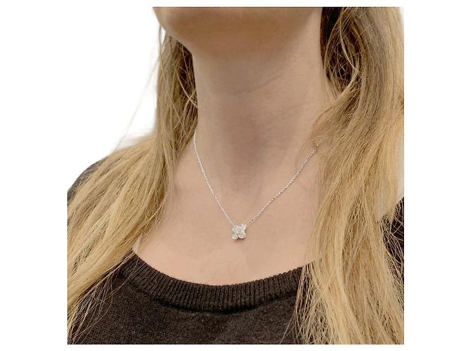 Collana Van Cleef & Arpels, "Trefle", oro bianco e diamanti. - view 7