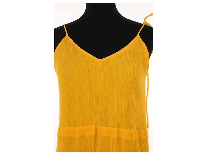 JW Anderson Vestido de algodón amarillo - vista 2