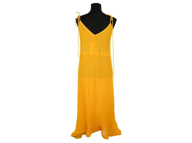 JW Anderson Vestido de algodón amarillo - vista 4