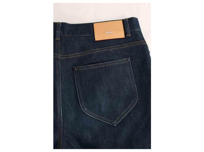 Louis Vuitton Jeans dritti in cotone blu - vista 4
