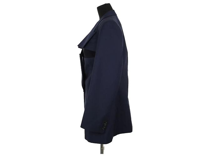 Nina Ricci Blaue Wolljacke - Ansicht 3