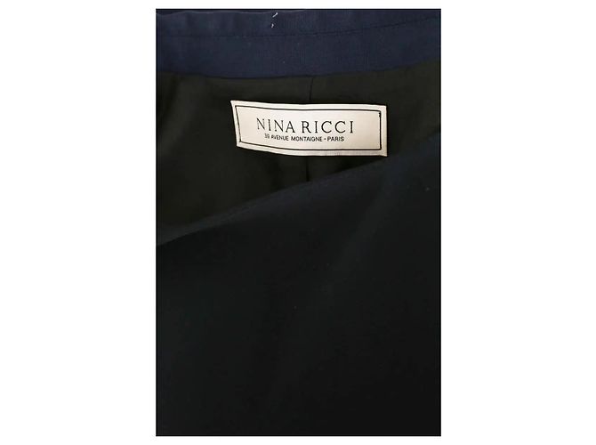 Nina Ricci Blaue Wolljacke - Ansicht 5