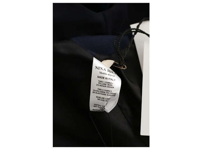 Nina Ricci Blaue Wolljacke - Ansicht 6