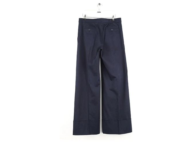 Nina Ricci Pantalones anchos de algodón azul - vista 2