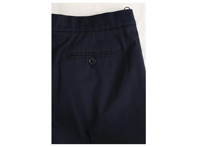Nina Ricci Pantalones anchos de algodón azul - vista 4
