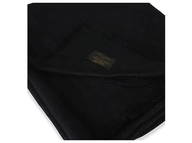 Sciarpa Monogram Shine in seta e lana nera Louis Vuitton - vista 3