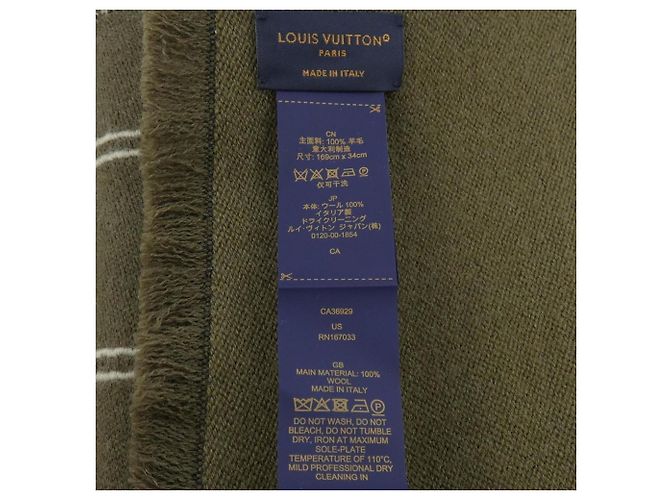 Louis Vuitton Monogram Streifen Schal Grün - Ansicht 3