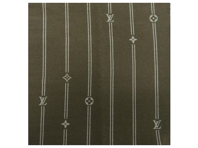 Louis Vuitton Monogram Streifen Schal Grün - Ansicht 4
