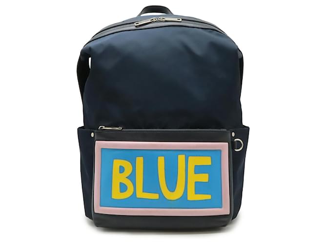 Fendi Rucksack Pink Blau Marineblau - Ansicht 2