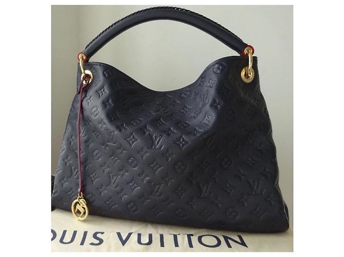 Borsa a mano Louis Vuitton Artsy in pelle blu notte Blu navy - vista 2