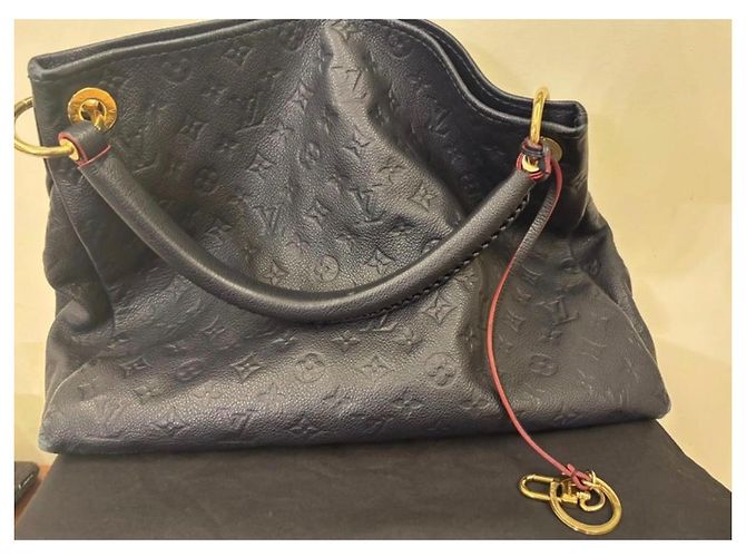 Borsa a mano Louis Vuitton Artsy in pelle blu notte Blu navy - vista 7