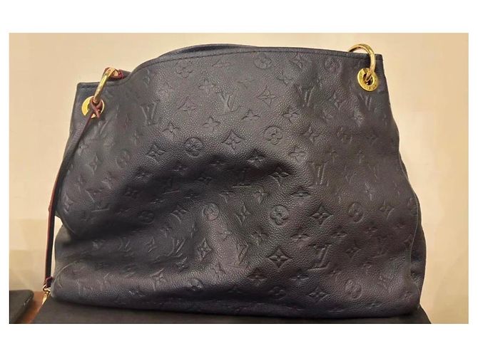 Borsa a mano Louis Vuitton Artsy in pelle blu notte Blu navy - vista 8