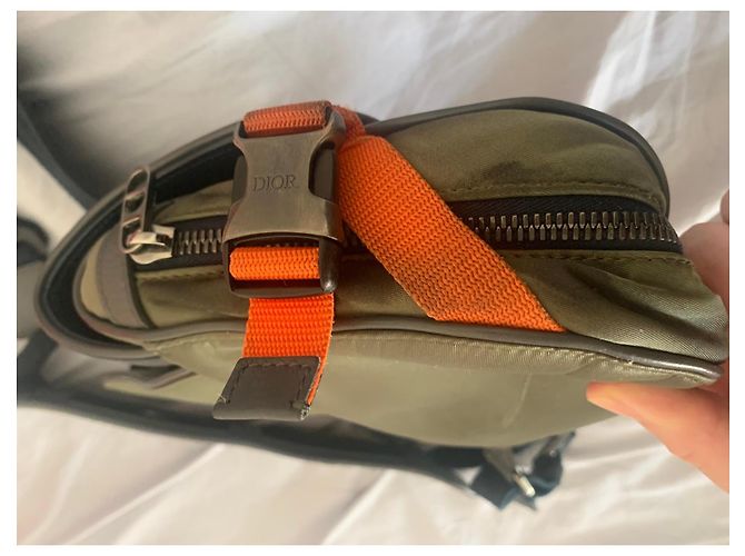 Sac Saddle dior x Sacai édition limitée Noir Kaki - vue 6