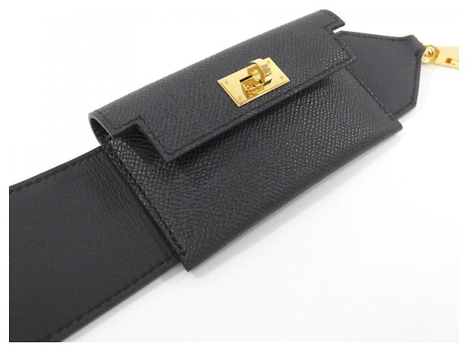 Correa de bolsillo Kelly de Hermès Negro - vista 3
