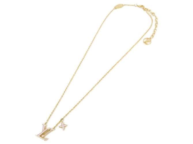 Collar de esmalte icónico LV Louis Vuitton Rosa Dorado - vista 2
