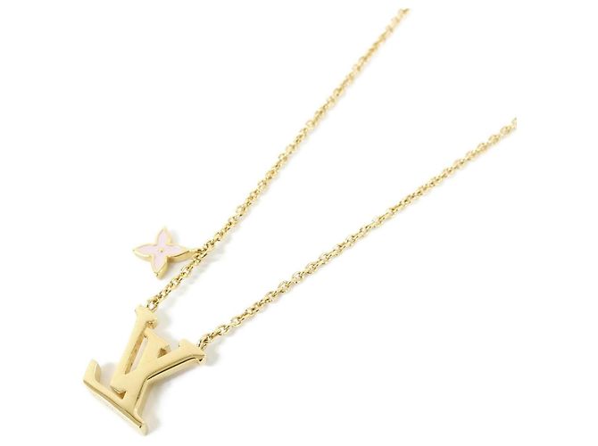 Collar de esmalte icónico LV Louis Vuitton Rosa Dorado - vista 3