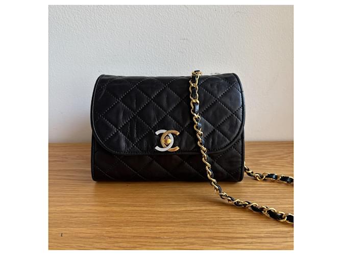 Chanel Classic Flap Vintage (mini) Nero - vista 2