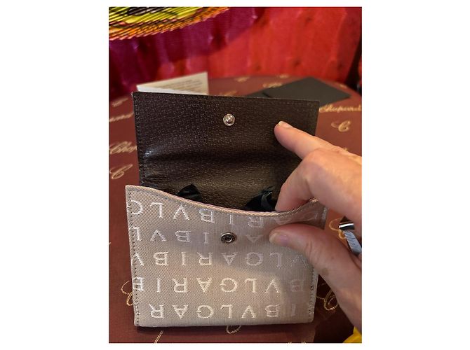 Portafoglio Bulgari Monogramma Beige e Pelle Marrone - vista 8