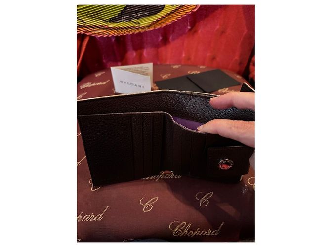 Portafoglio Bulgari Monogramma Beige e Pelle Marrone - vista 9