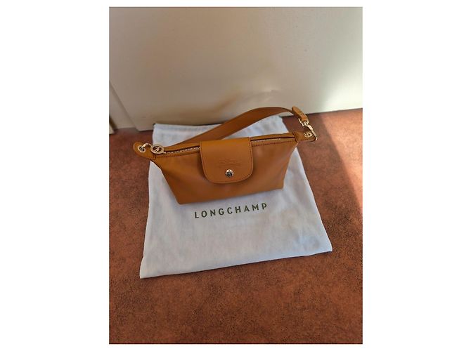 Sac à bandoulière Longchamp Le Pliage Xtra en cuir Caramel - vue 2