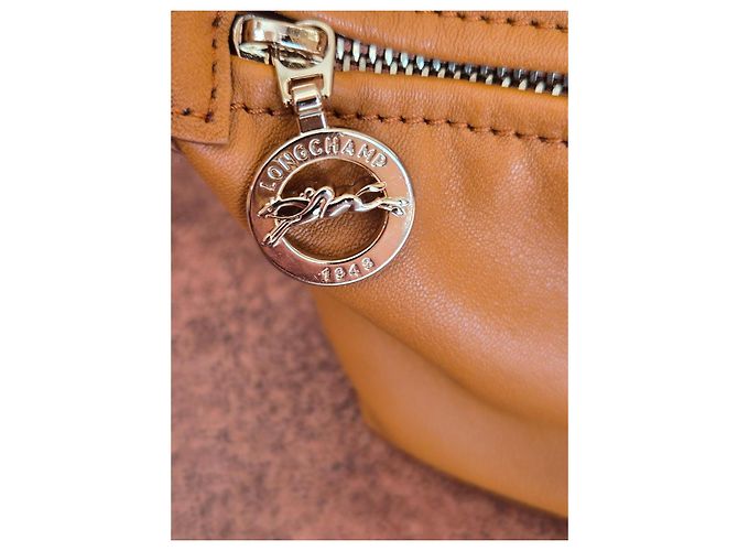 Sac à bandoulière Longchamp Le Pliage Xtra en cuir Caramel - vue 4