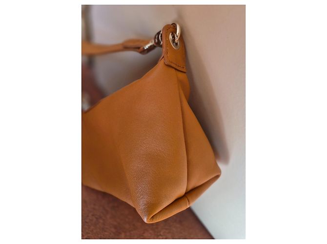 Sac à bandoulière Longchamp Le Pliage Xtra en cuir Caramel - vue 8