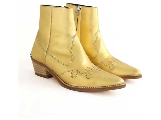 Valentine Gauthier Botas western doradas Dorado - vista 3