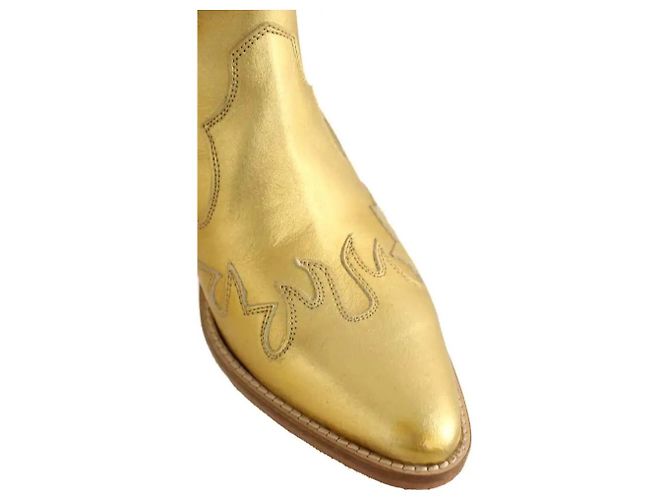 Valentine Gauthier Botas western doradas Dorado - vista 4