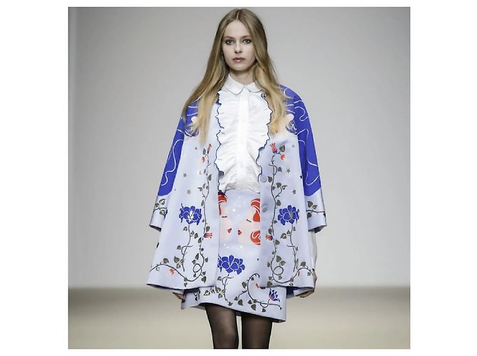Autre Marque Set Giacca e Gonna Floreale Blu Vivetta Marrone chiaro - vista 2