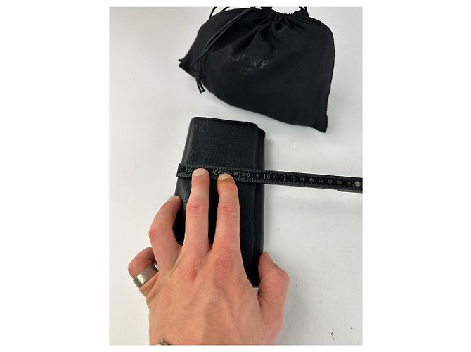 Vintage Loewe Madrid Leather Wallet Black - view 10