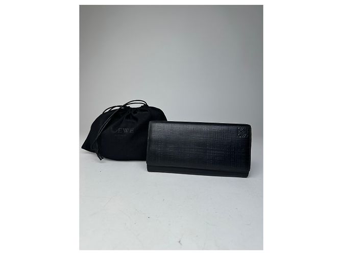 Vintage Loewe Madrid Leather Wallet Black - view 11