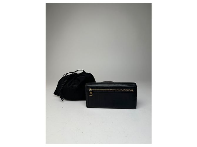 Vintage Loewe Madrid Leather Wallet Black - view 2