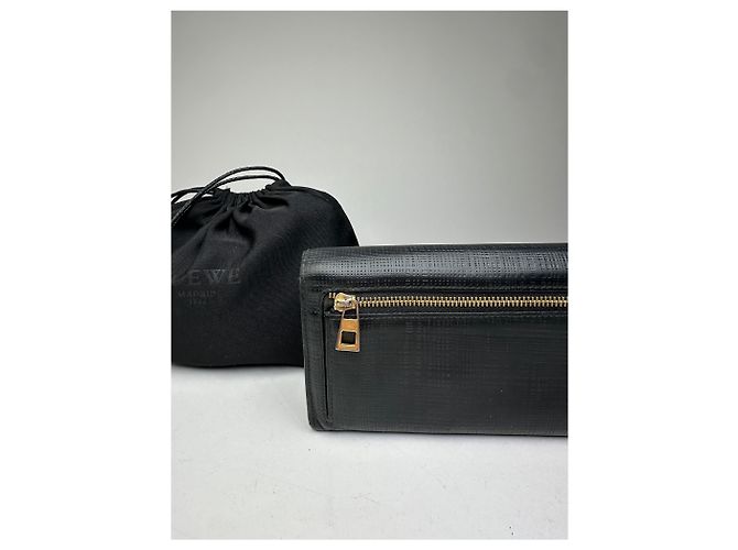 Vintage Loewe Madrid Leather Wallet Black - view 7