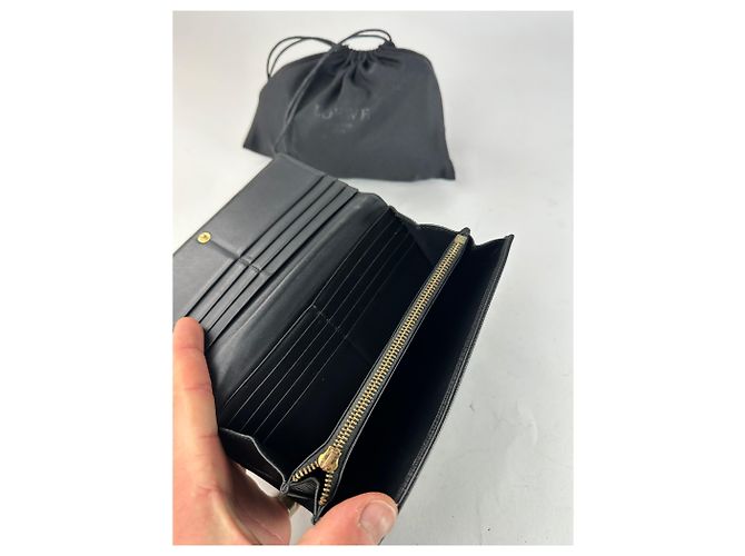 Vintage Loewe Madrid Leather Wallet Black - view 8