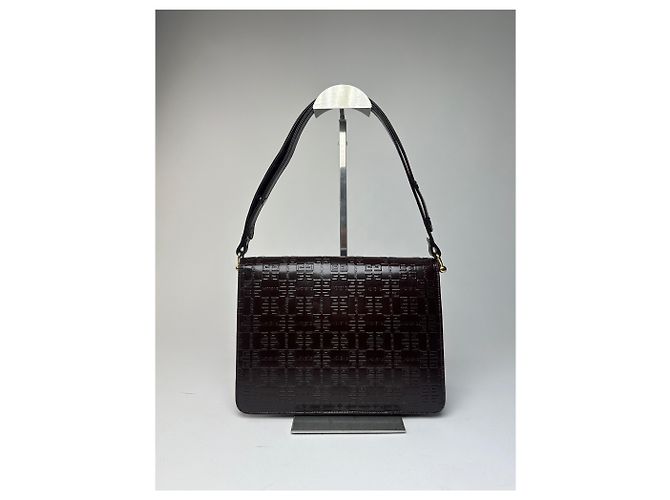 Vintage Givenchy Monogramm Leder 2-Wege Tasche Braun - Ansicht 2