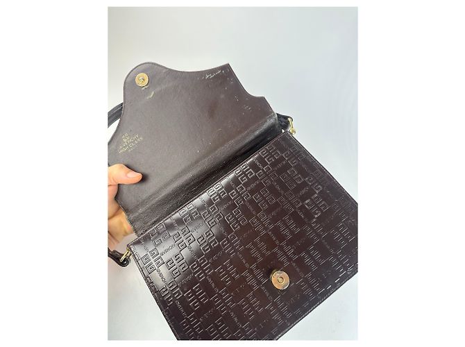 Vintage Givenchy Monogramm Leder 2-Wege Tasche Braun - Ansicht 6