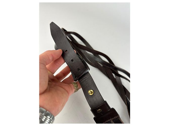 Vintage Gucci gewickelter Leder Gürtel Braun - Ansicht 5
