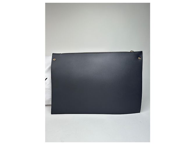 Vintage Givenchy Antigona Leder Clutch Anthrazit Anthrazitgrau - Ansicht 12