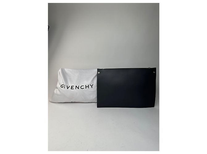 Vintage Givenchy Antigona Leder Clutch Anthrazit Anthrazitgrau - Ansicht 2