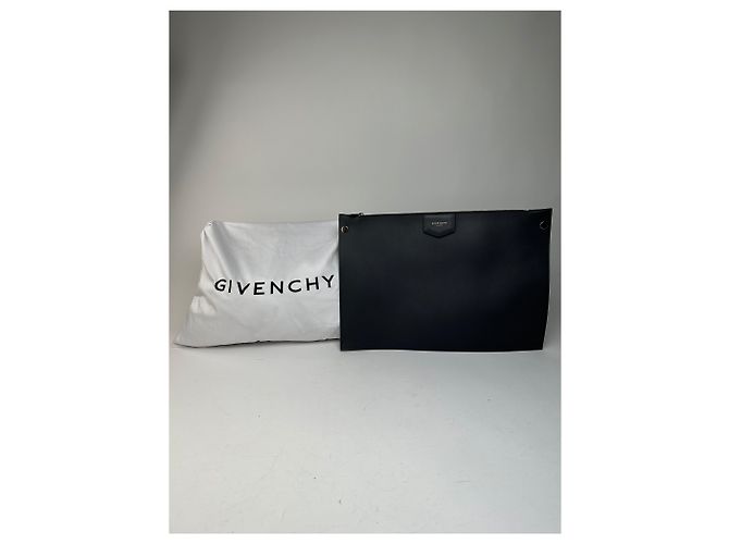 Vintage Givenchy Antigona Leder Clutch Anthrazit Anthrazitgrau - Ansicht 7