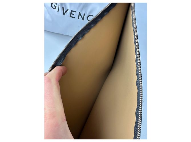 Vintage Givenchy Antigona Leder Clutch Anthrazit Anthrazitgrau - Ansicht 9