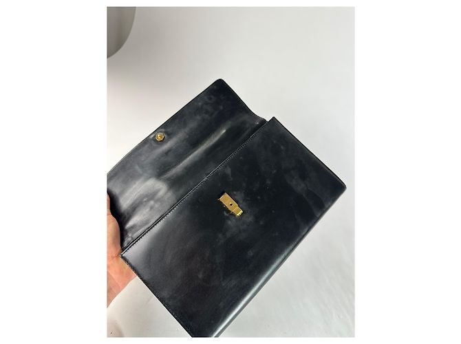 Vintage Givenchy Lederhandtasche Schwarz - Ansicht 6