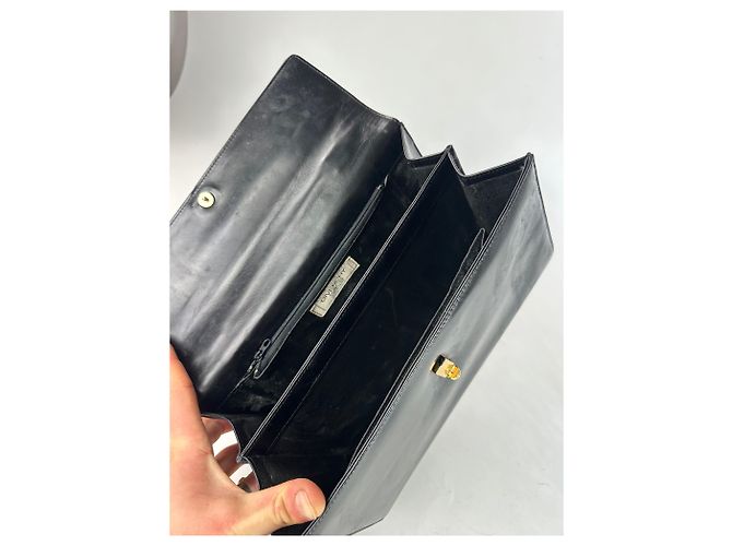 Vintage Givenchy Lederhandtasche Schwarz - Ansicht 8