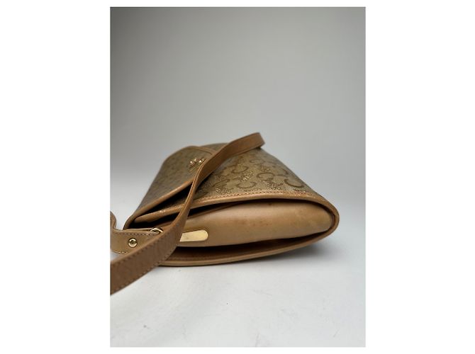 Triomphe Céline Bolso de hombro / bandolera vintage Celine Monogram dorado beige - vista 10