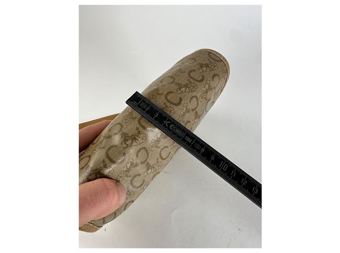 Triomphe Céline Bolso de hombro / bandolera vintage Celine Monogram dorado beige - vista 13