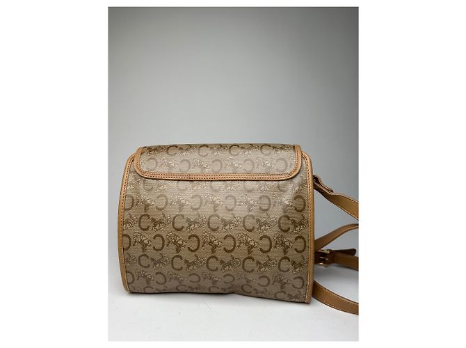 Triomphe Céline Bolso de hombro / bandolera vintage Celine Monogram dorado beige - vista 15